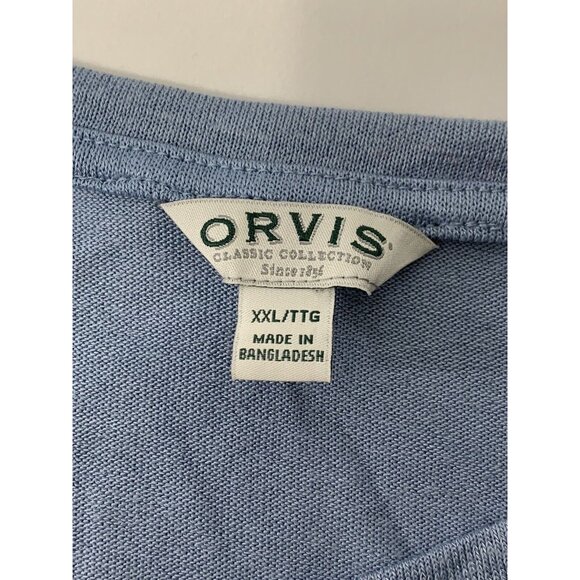 NWT Orvis Women's Short Sleeve V-Neck Tunic Knit Top Size XXL - Blue - Picture 9 of 9